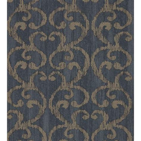 Baroc Wallpaper Blue Sample Chairish