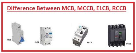 What Is The Difference Between MCB MCCB ELCB RCCB Goldmedalindia