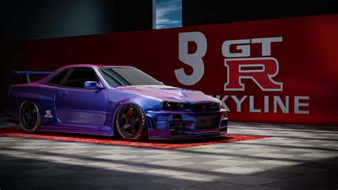 Artstation Nissan Skyline Gtr R34 Midnight Purple