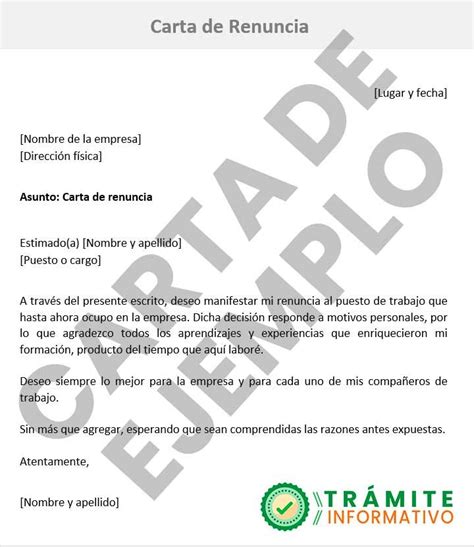 Introducir Imagen Modelo De Carta De Renuncia Laboral Por Motivos