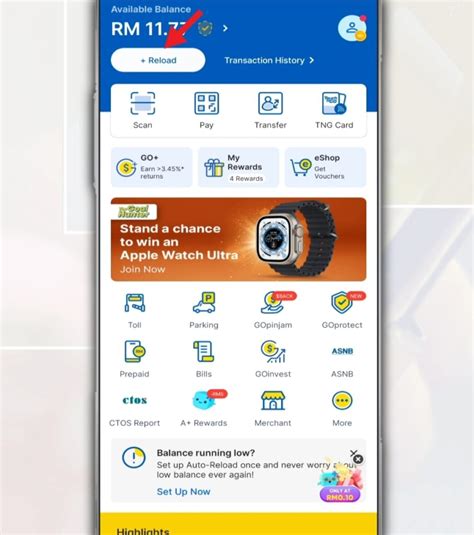 Cara Aktif Fungsi Auto Reload Tng Atau Tambah Nilai Baki Touch N Go