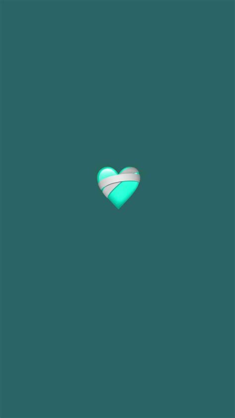 Teal heart wallpaper – Artofit