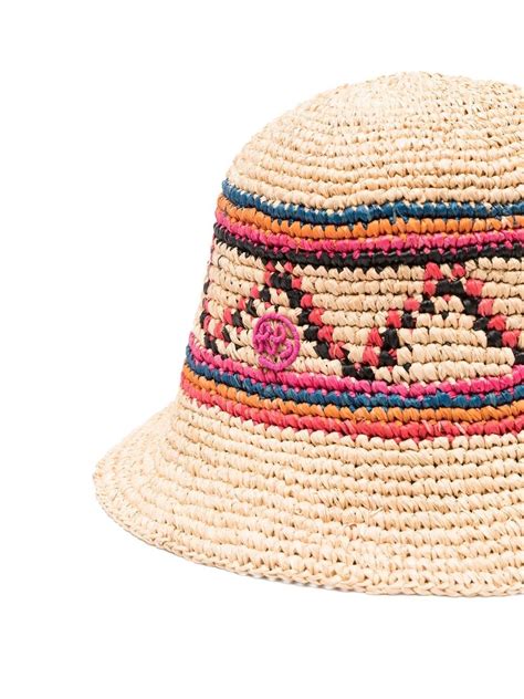 Ruslan Baginskiy Straw Woven Bucket Hat Farfetch