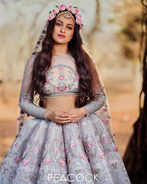 Sonakshi Sinha Lehenga With Floral Crown Serve Perfect Bridal