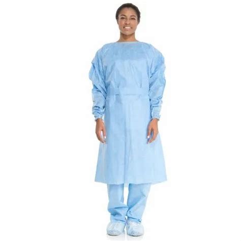 Stitched Plain Disposable Female Patient Gown Size Free Size At Rs