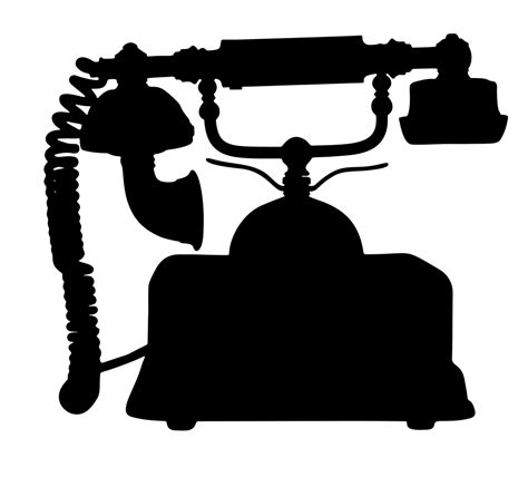 OnlineLabels Clip Art - Vintage Telephone Silhouette