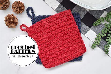 Farmhouse Pot Holder Crochet Pattern Crochet Hot Pad Pattern Etsy In