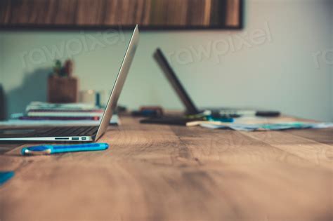 Laptop on a wooden desk | Free Photo - rawpixel