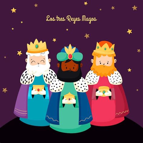 Ilustraci N Plana De Reyes Magos Vector Premium