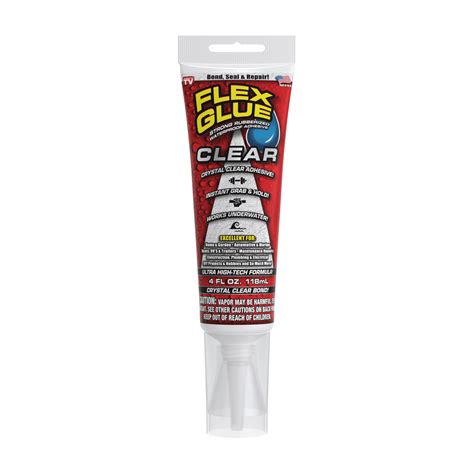 Flex Glue Strong Rubberized Waterproof Adhesive Sealant 4 Ounce Clear