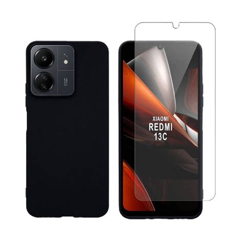 Redshield Redmi 13c Poco C65 Tpu Case And Tempered Glass Black Σετ Θήκη Κινητου