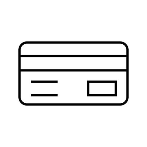 Credit Card Line Black Icon Vector Art At Vecteezy