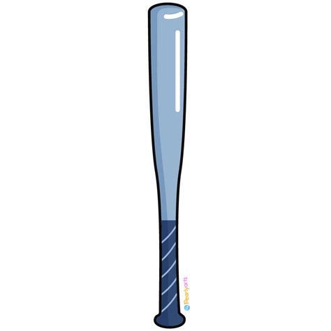 FREE Baseball Bat Clipart with outline | Pearly Arts