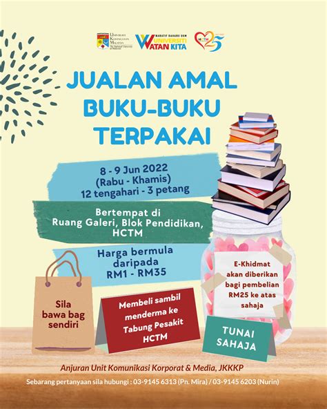 Jualan Amal Buku Buku Terpakai 2022 Jabatan Khidmat Pelanggan