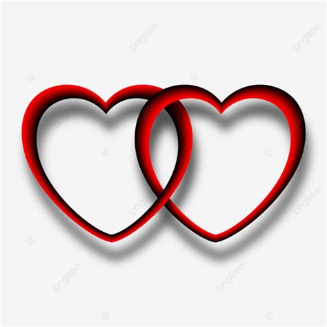 Dos Corazones Rojos D Entrelazados Png Dibujos Corazones Dibujo