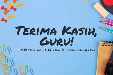 12 Template Kartu Ucapan Perpisahan Sekolah Dari Murid Untuk Guru Wali