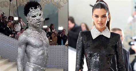 Kendall Jenner Raises The Temperature With Her Bare Butt Look Lil Nas X Only Wears Thong At Met