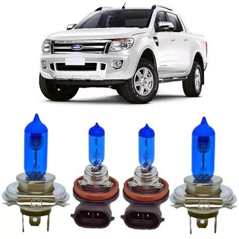 Kit Lâmpada Super Branca Ford Ranger 13 14 Alto Baixo Milha Frete grátis