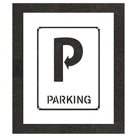 Parking Lot Symbols, 26 in Overall Wd, Pavement Stencil - 420A05|STL ...