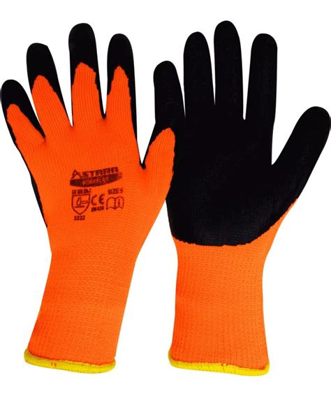 Guante Anticorte Naranja Workflex Termico Latex Negro FAGY PERU