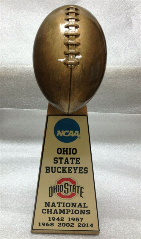 OHIO STATE BUCKEYES NCAA NATIONAL CHAMPION FOOTBALL TROPHY 13" - Sport ...