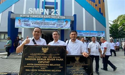 Tingkatkan Infrastruktur Sdabmbk Tangsel Resmikan Jembatan Dan Tandon