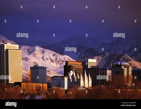 Salt Lake City, Utah Skyline Stock Photo - Alamy