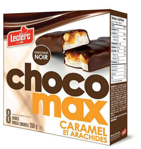 Chocolate Max Bar With Caramel And White Chocolate On The Top In A Box