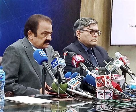 Federal Minister For Interior Rana Sana Ullah Khan Along With