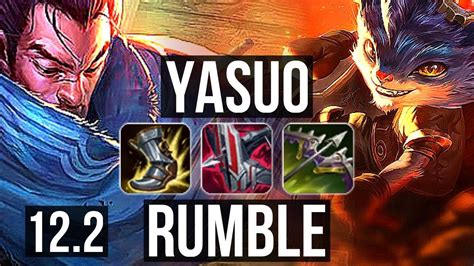 Yasuo Vs Rumble Mid Rank 3 Yasuo Quadra 1 2m Mastery 400 Games