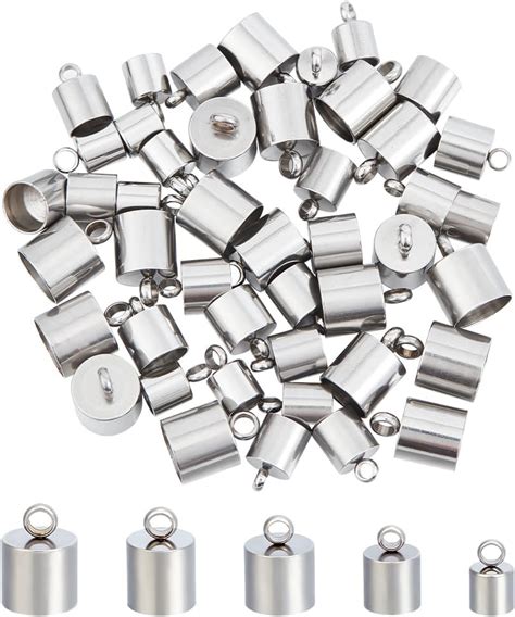 Amazon UNICRAFTALE 50pcs Stainless Steel Cord Ends 6 7 8 9 10mm