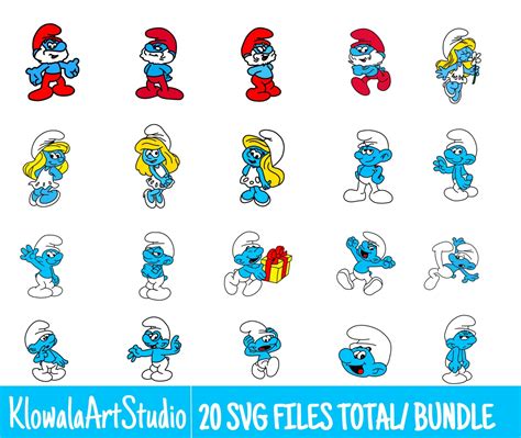 Svg Files Total Smurfs Bundle For Cricut Svg Layered Digital Art