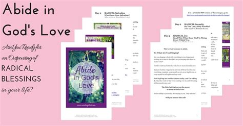 Radical Blessings Abide In Gods Love Printable The Holy Mess