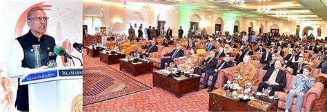 President Dr Arif Alvi Addressing The International Gandhara Symposium