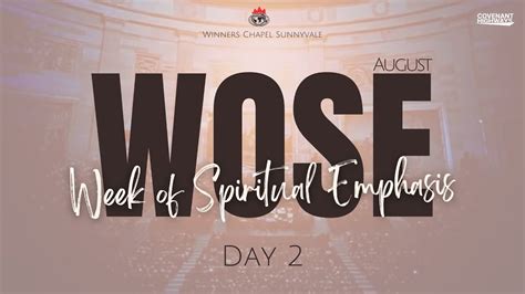 Week Of Spiritual Emphasis Day Rd August Lfc Sunnyvale