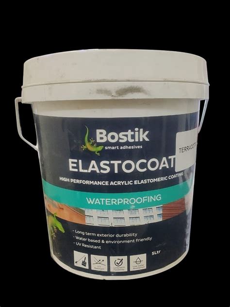 White Bostik Elastocoat Waterproofing Chemical Packaging Size 5 Liter