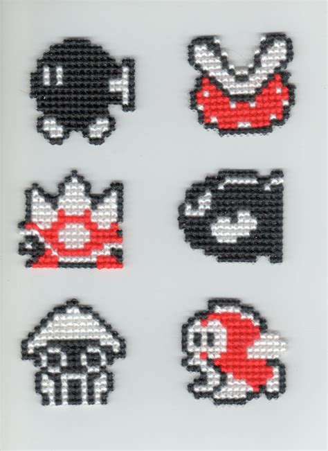 Super Mario Bros Enemies Cross Stitch Pattern 5 00 On Etsy