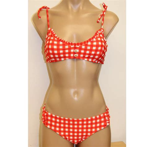 New The Bikini LAB Swimsuit Pc Bikini Set Sz L Red