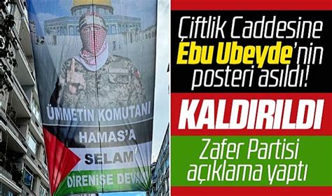 Samsun da Çiftlik caddesine Ebu Ubeyde nin posteri asıldı Zafer