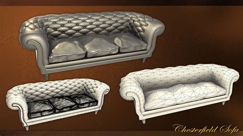Chesterfield Sofa 3d Model 35 Fbx Unknown Obj Max 3ds Free3d