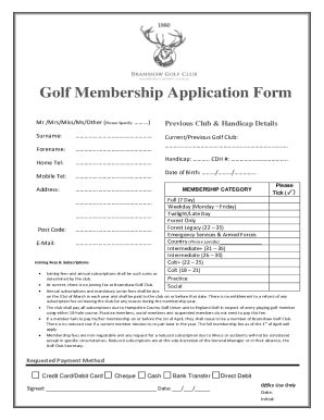 Fillable Online Fillable Online Membership Application Form All Pub