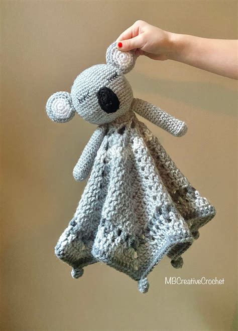 Pattern Only Crochet Koala Lovey Security Blanket Pattern Etsy