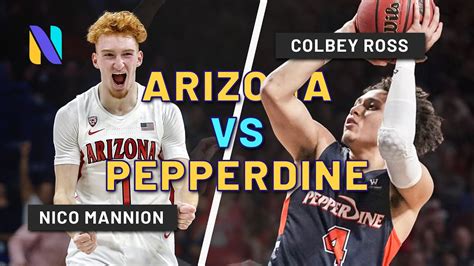 Nico Mannion Arizona Vs Colbey Ross Pepperdine Waves Full