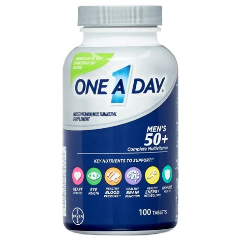 One A Day Mens 50 Multivitamin Tablets Multivitamins For Men 100 C Vitmoor