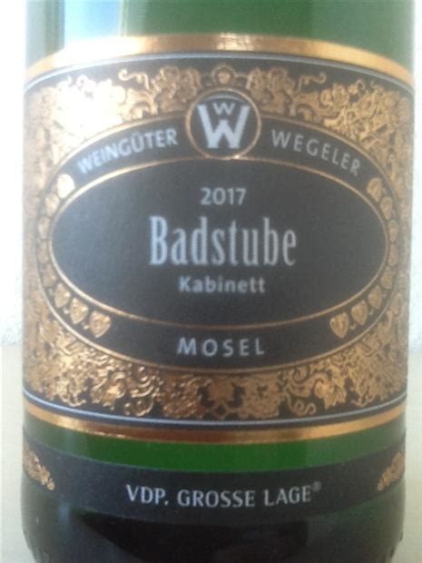 2019 Wegeler Bernkasteler Badstube Riesling Kabinett Germany Mosel