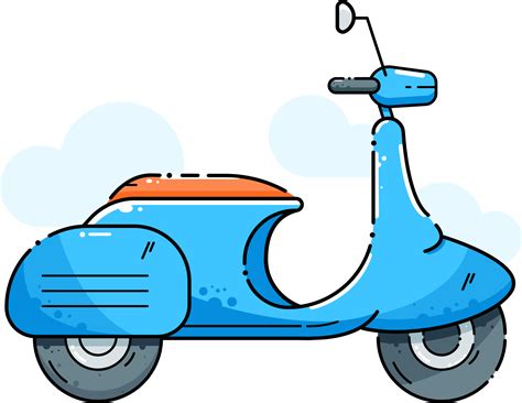 Vespa Scooter Illustration