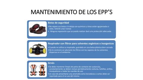 Uso Y Mantenimiento De Epp Pptx