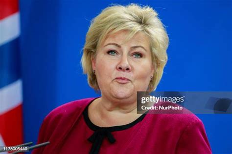 Norwegian Prime Minister Erna Solberg Photos and Premium High Res ...