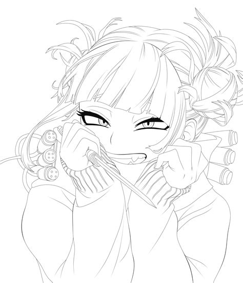 Toga Himiko Lineart By Gevdano On Deviantart