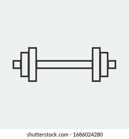 Dumbbell Vector Icon Weight Lifting Keeping Stock Vector Royalty Free